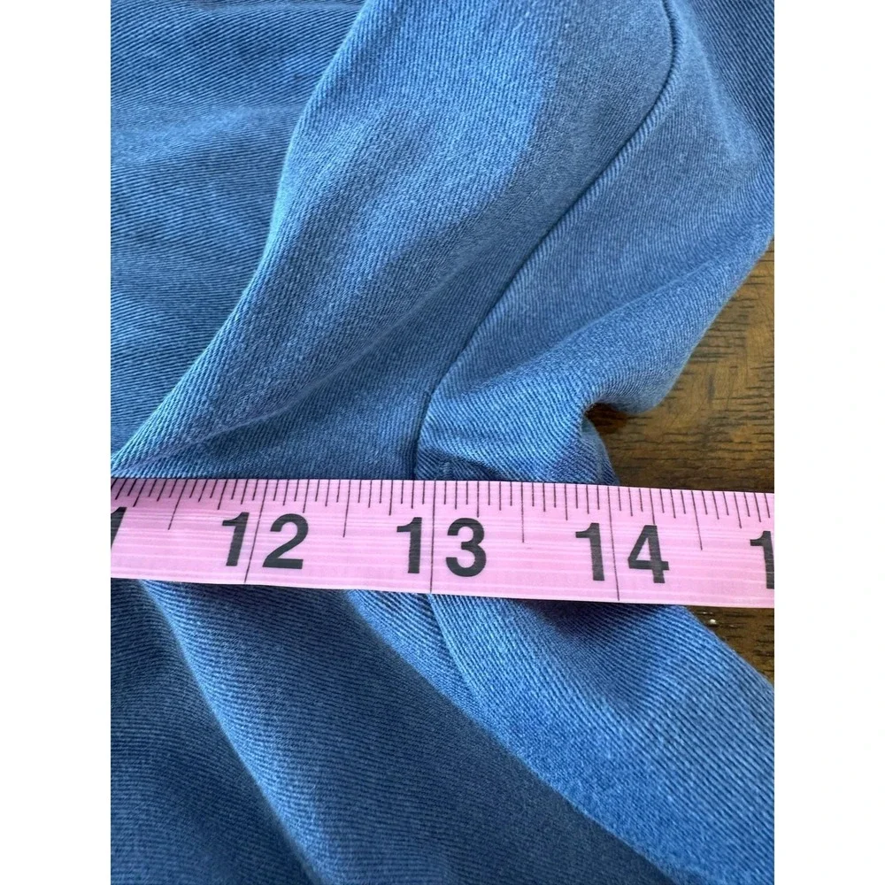 Vintage Eddie Bauer Pants Mens 38x31‎ Blue Pigment Dyed Chino Elastic Waist 90s